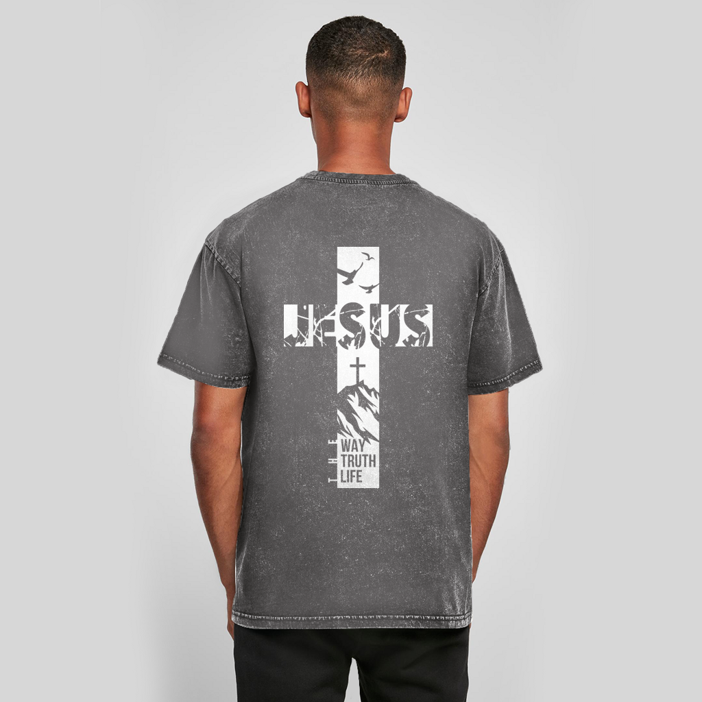 Oversize T-Shirt Jesus – Der Weg, die Wahrheit und das Leben | Christliches Oversize Shirt