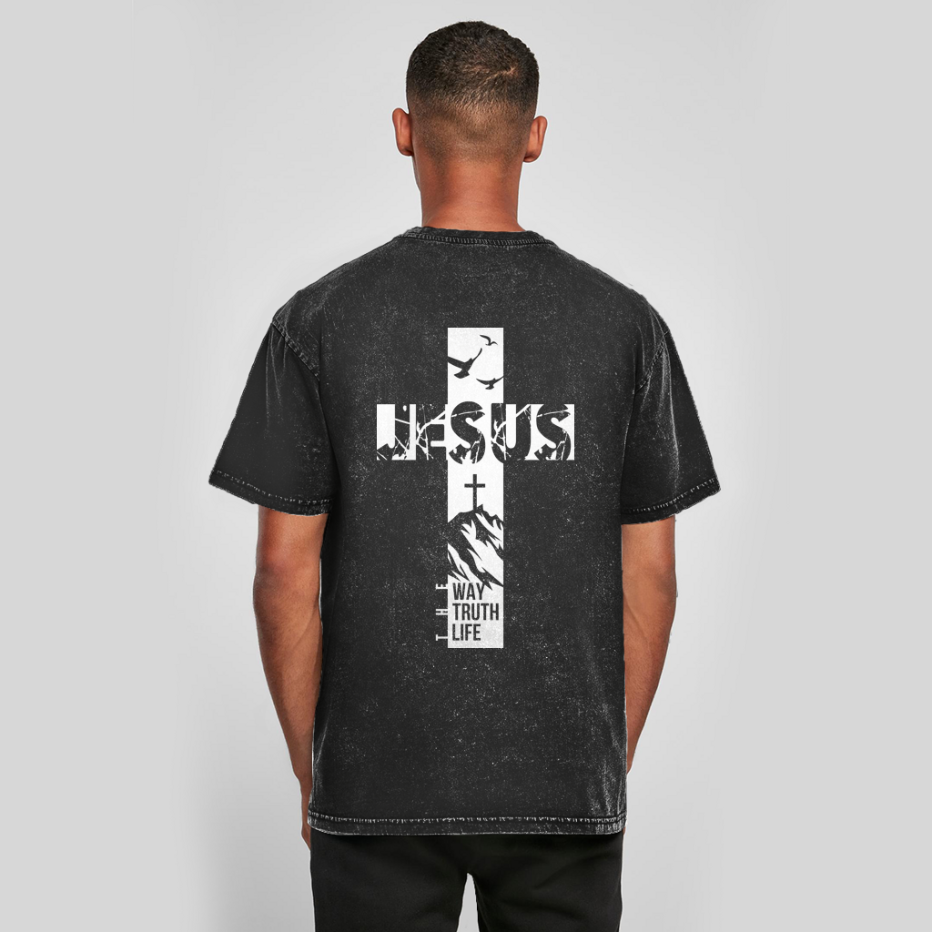 Oversize T-Shirt Jesus – Der Weg, die Wahrheit und das Leben | Christliches Oversize Shirt