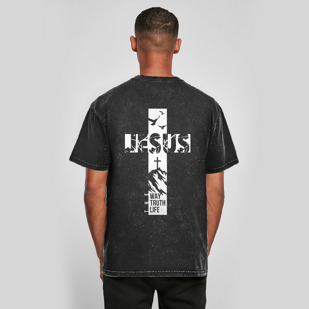 Oversize T-Shirt Jesus – Der Weg, die Wahrheit und das Leben | Christliches Oversize Shirt
