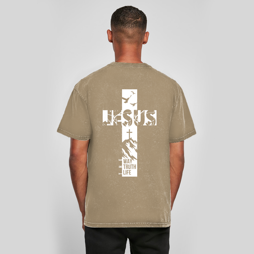 Oversize T-Shirt Jesus – Der Weg, die Wahrheit und das Leben | Christliches Oversize Shirt