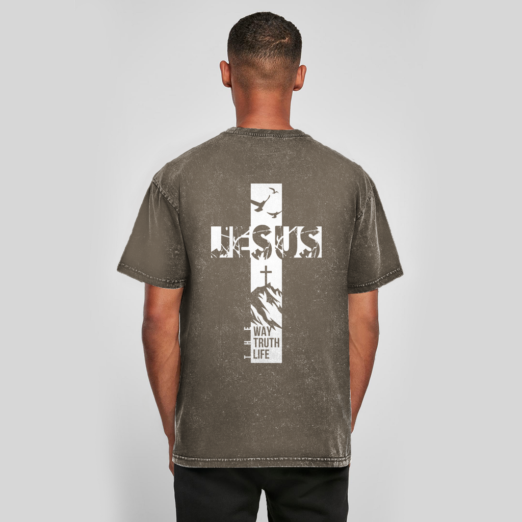 Oversize T-Shirt Jesus – Der Weg, die Wahrheit und das Leben | Christliches Oversize Shirt
