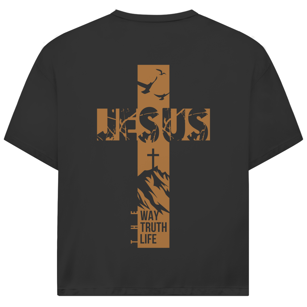 Oversize T-Shirt „Jesus – Der Weg, die Wahrheit und das Leben“ | JJ Streetwear