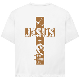 Oversize T-Shirt „Jesus – Der Weg, die Wahrheit und das Leben“ | JJ Streetwear