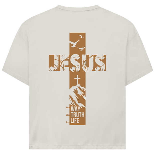 Oversize T-Shirt „Jesus – Der Weg, die Wahrheit und das Leben“ | JJ Streetwear