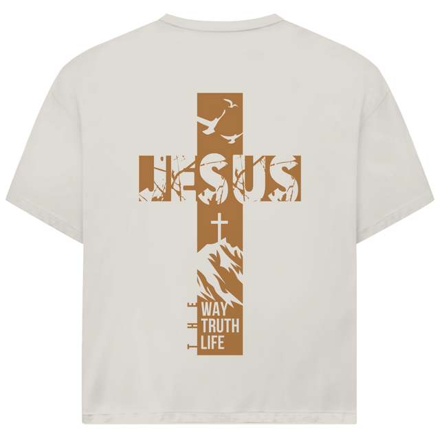 Oversize T-Shirt „Jesus – Der Weg, die Wahrheit und das Leben“ | JJ Streetwear