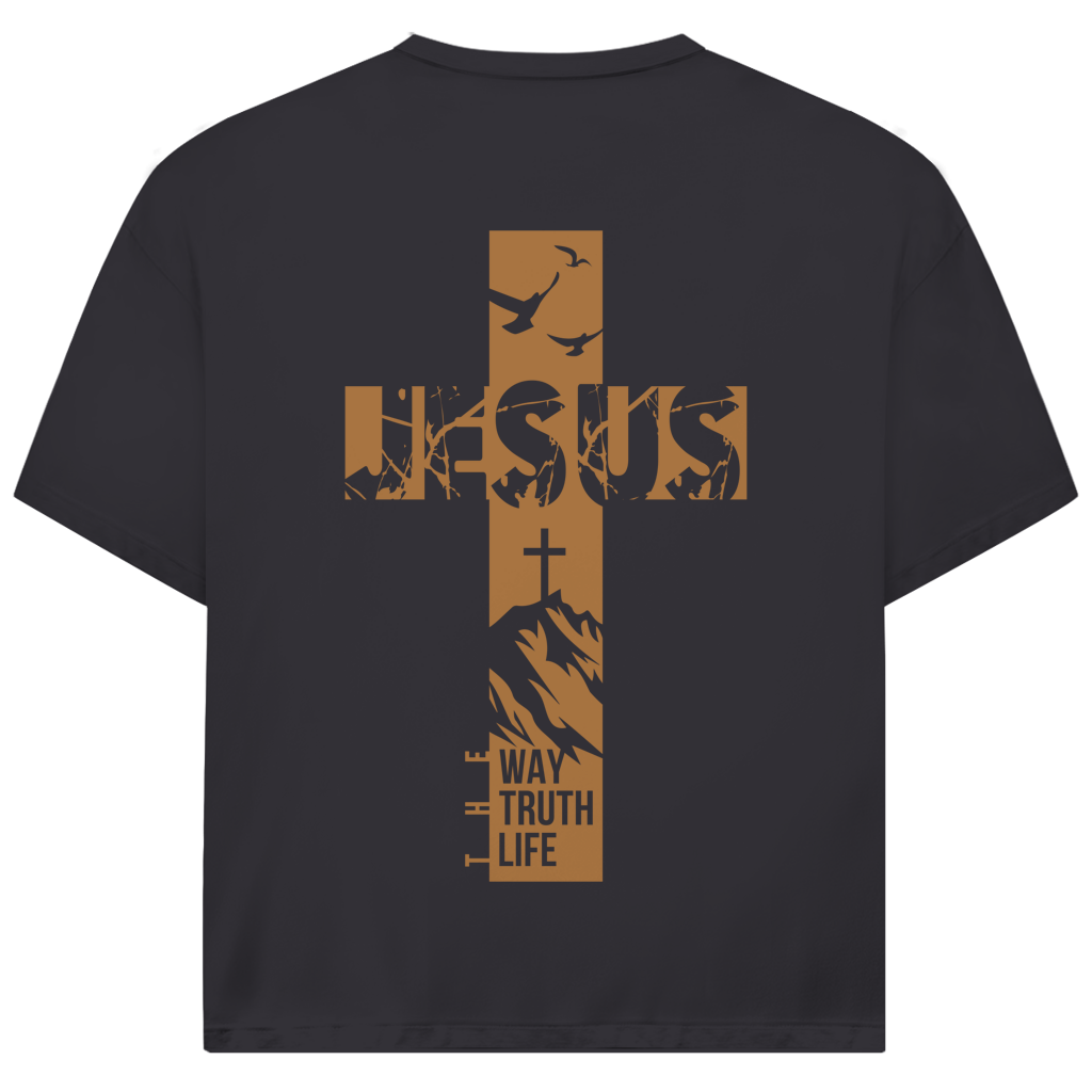 Oversize T-Shirt „Jesus – Der Weg, die Wahrheit und das Leben“ | JJ Streetwear
