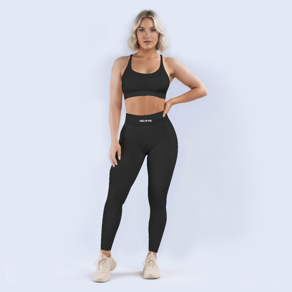Scrunch Leggings CHILD OF GOD – Christliche Sportleggings Damen