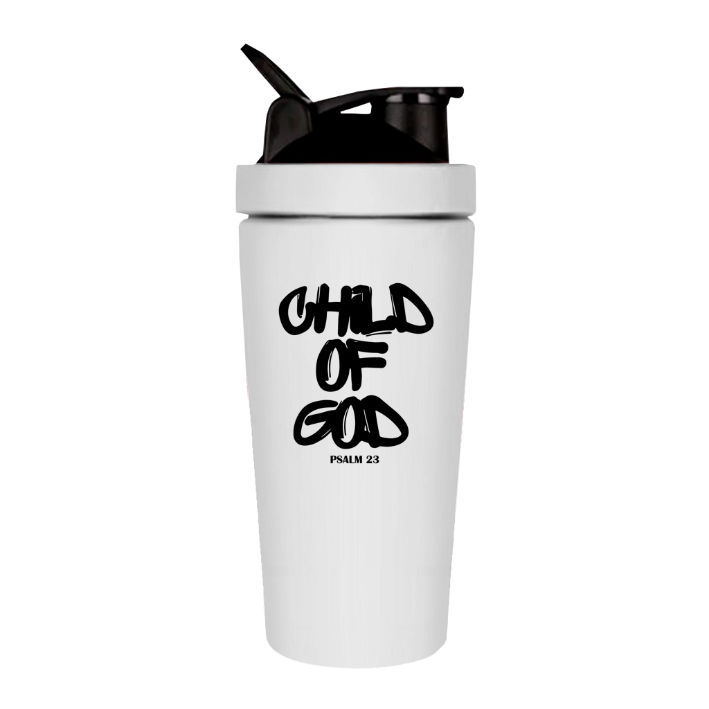 Fitness Shaker "Child of God" – Edelstahl Protein Shaker 750 ml