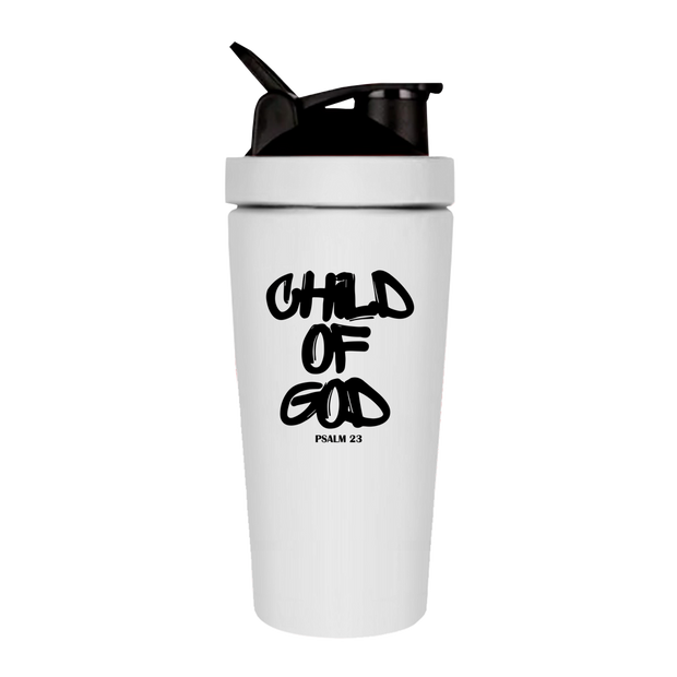 Fitness Shaker "Child of God" – Edelstahl Protein Shaker 750 ml