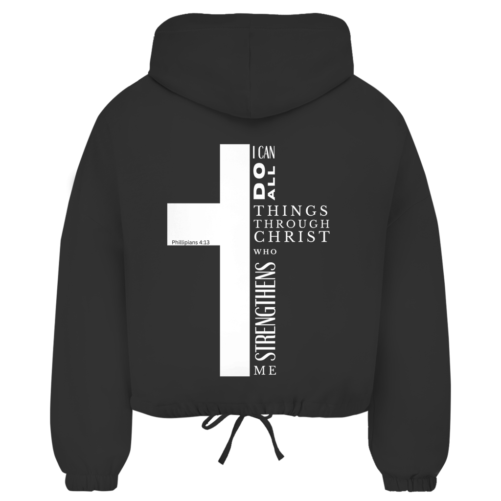 Damen Zipper Hoodie "I CAN DO" – Christlicher Hoodie mit Philippa 4,13