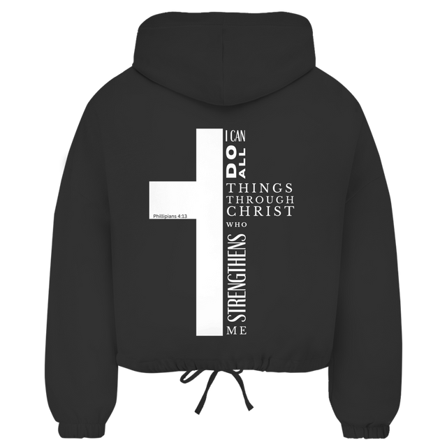 Damen Zipper Hoodie "I CAN DO" – Christlicher Hoodie mit Philippa 4,13