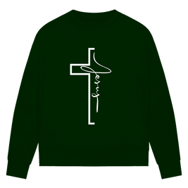Jesus Cross Sweatshirt Damen – Christliches Bio Sweatshirt