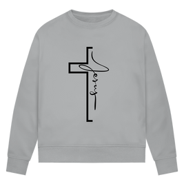 Jesus Cross Sweatshirt Damen – Christliches Bio Sweatshirt