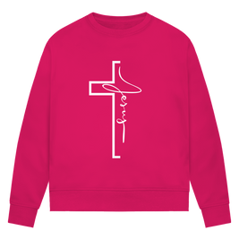 Jesus Cross Sweatshirt Damen – Christliches Bio Sweatshirt