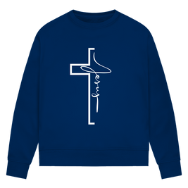 Jesus Cross Sweatshirt Damen – Christliches Bio Sweatshirt