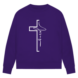 Jesus Cross Sweatshirt Damen – Christliches Bio Sweatshirt