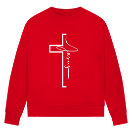 Jesus Cross Sweatshirt Damen – Christliches Bio Sweatshirt