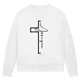 Jesus Cross Sweatshirt Damen – Christliches Bio Sweatshirt