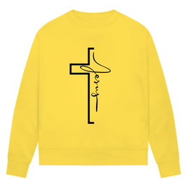 Jesus Cross Sweatshirt Damen – Christliches Bio Sweatshirt