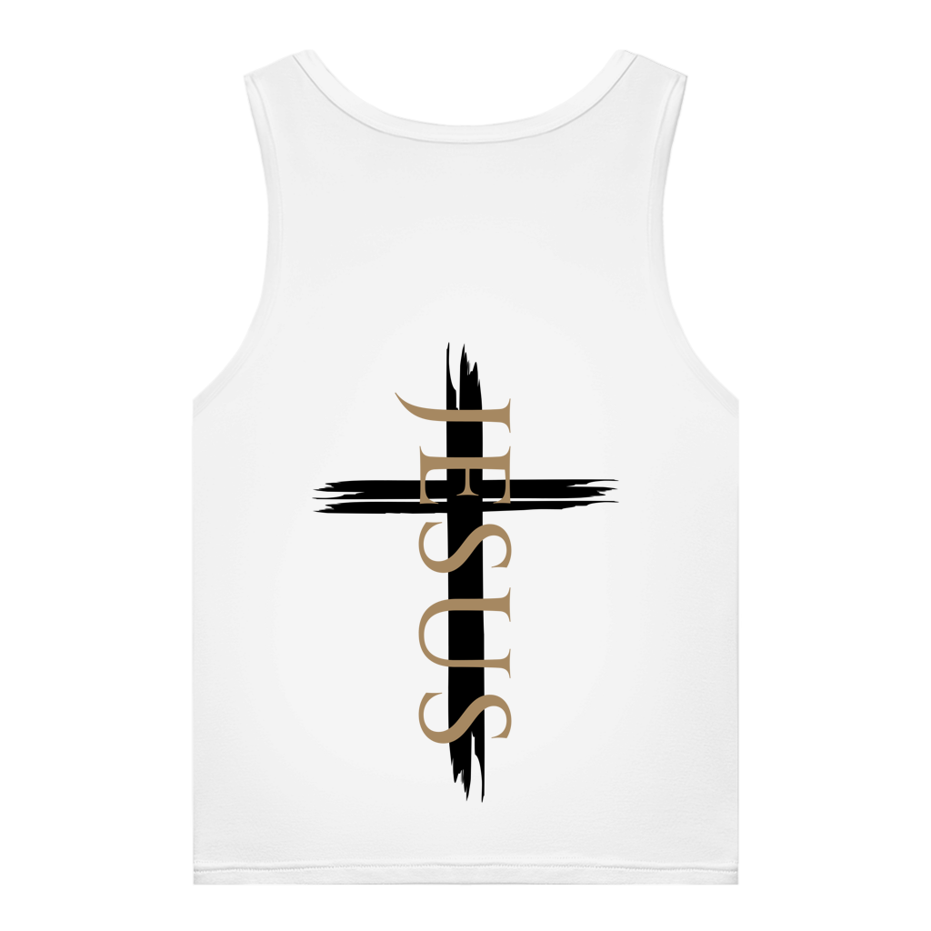 Damen Organic Tank Top „Jesus Kreuz“ – Christliches Bio Tank Top mit Kreuz