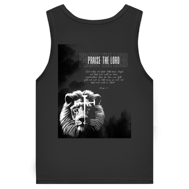 Christliches Herren Tank Top „Lion“ – Löwe von Juda Premium Bio Tank Top
