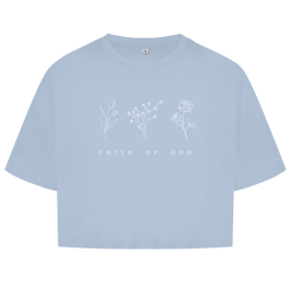 Christliches Damen Oversize Crop Top „Child of God“ – Faith Shirt