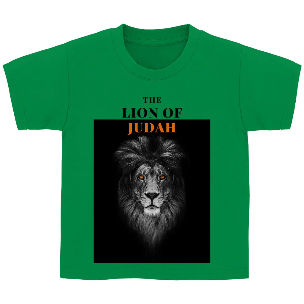 Kinder T-Shirt „Lion of Judah“ – Christliches Löwen-Motivshirt für Jungen & Mädchen | byGraceStore
