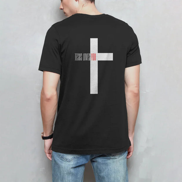 Herren T-Shirt "Jesus loves you" - by-grace.store