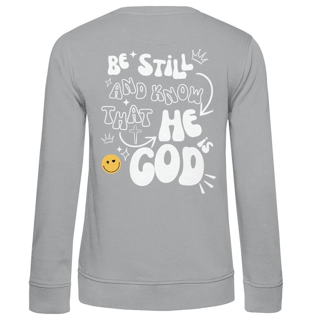 Damen Premium Bio Sweatshirt "He is God" - by-grace.store