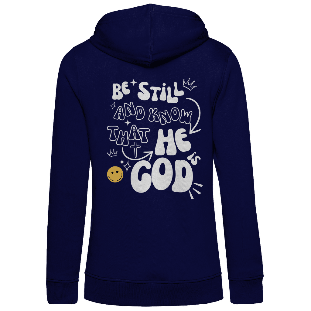 Damen Premium Bio Hoodie "He is God" - by-grace.store