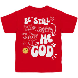 Kinder T-Shirt „He is God“ – Christliches Basic Shirt für Jungen & Mädchen | byGraceStore