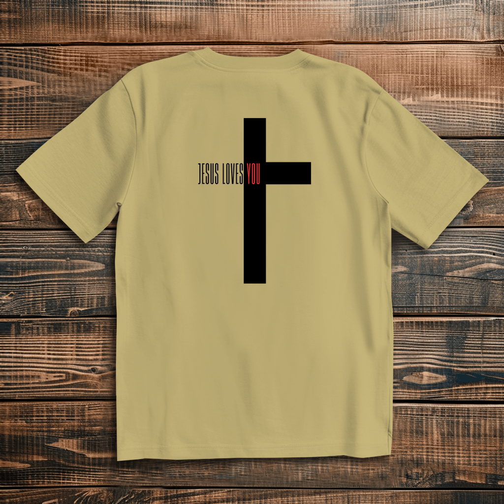 Oversize T-Shirt "Jesus loves you" - by-grace.store