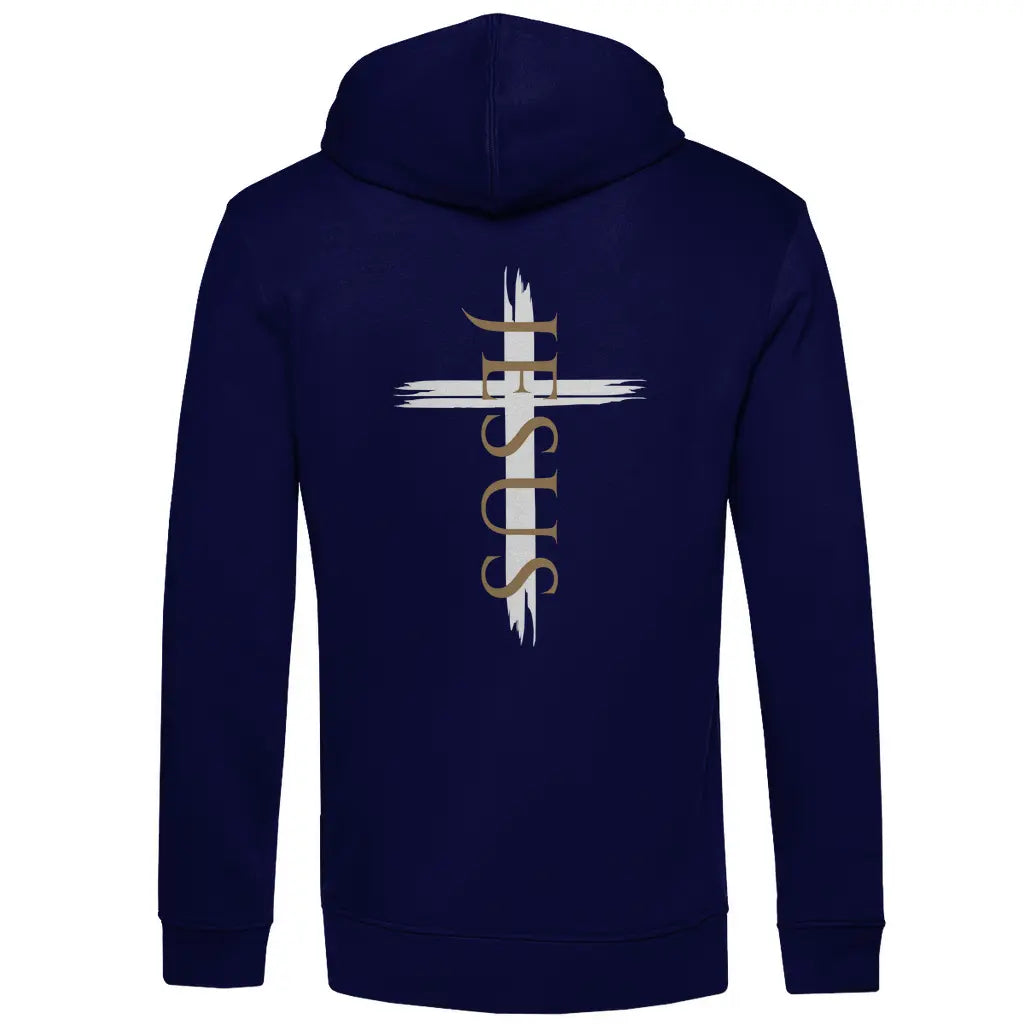 Herren Premium Bio Hoodie "Jesus Kreuz" - by-grace.store