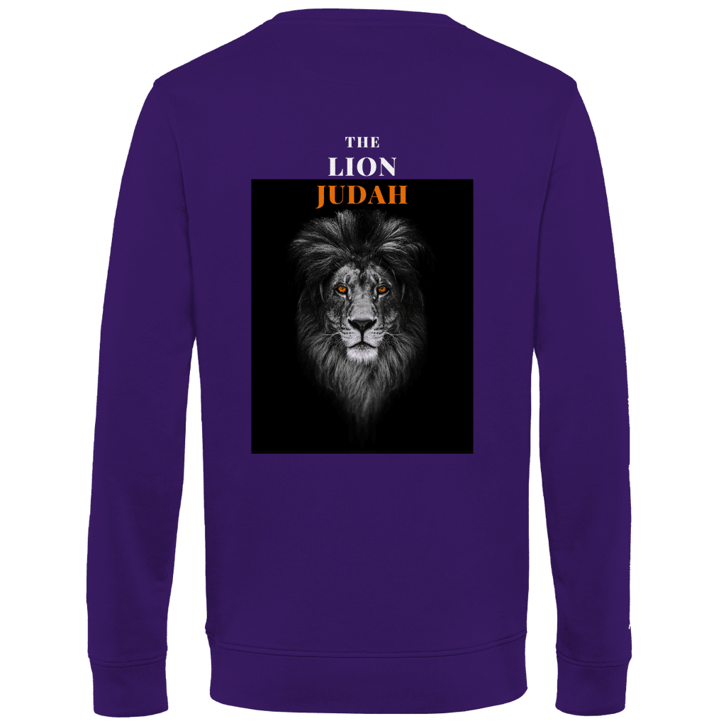 Herren Premium Bio Sweatshirt "Lion of Judah" - by-grace.store