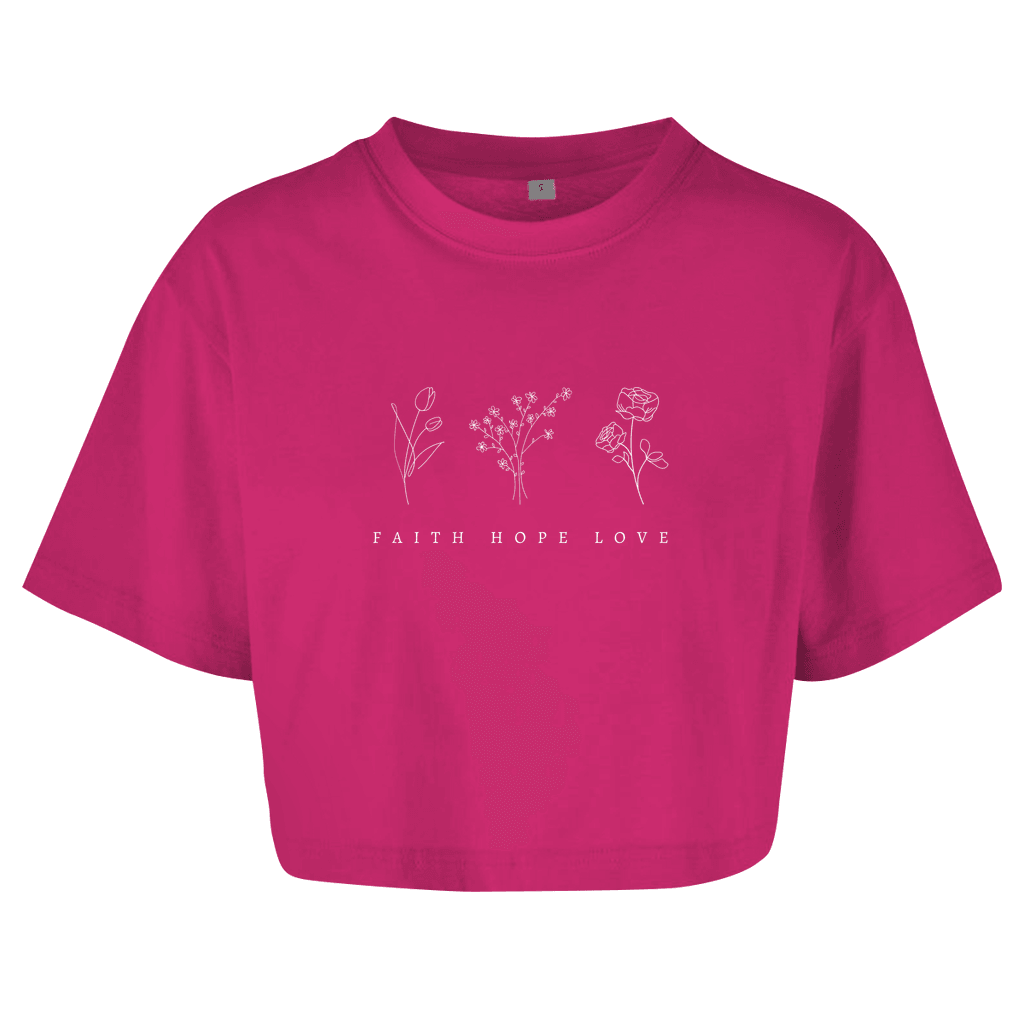 Damen Oversize Crop Top 