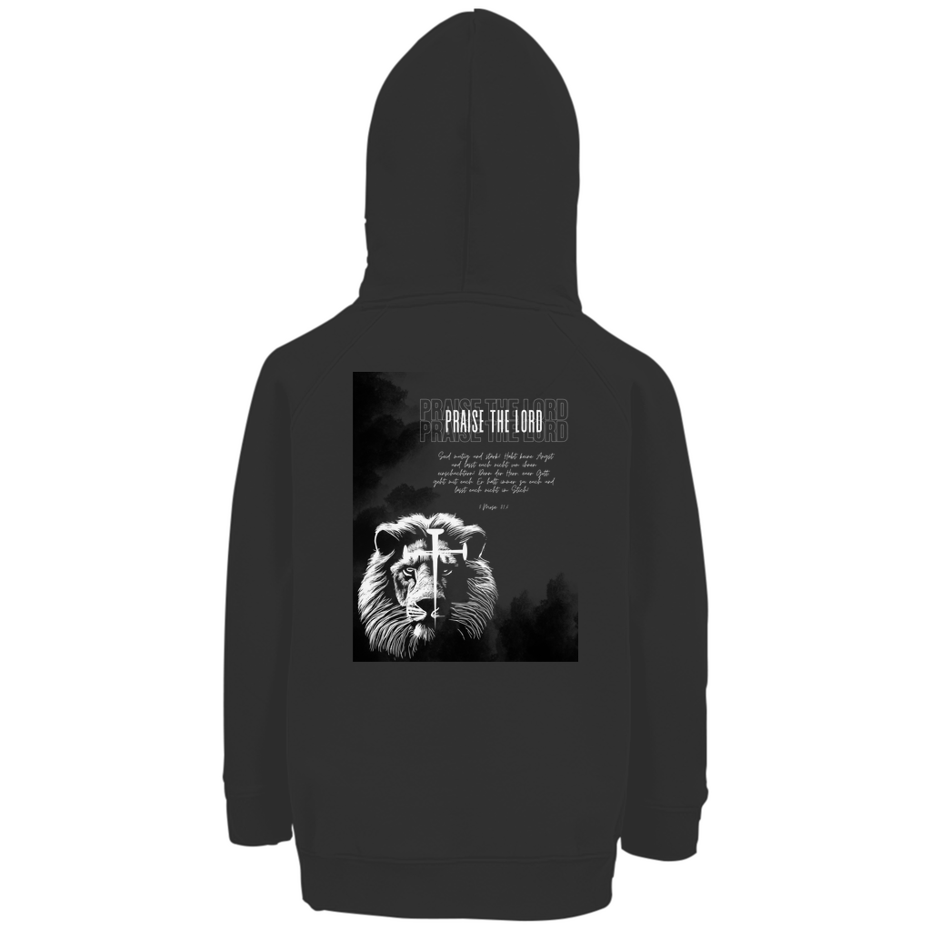 Kinder Premium Bio Hoodie "Lion" - by-grace.store