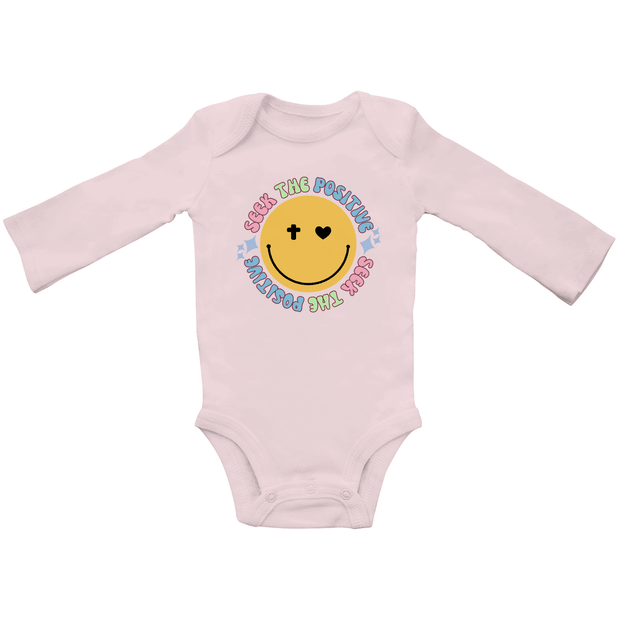 Baby Bio Bodysuite Langarm "Seek the Positive" - by-grace.store