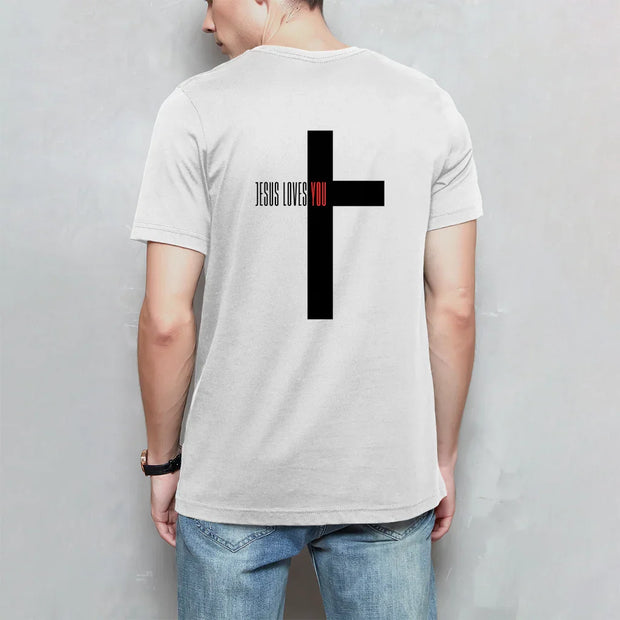Herren T-Shirt "Jesus loves you" - by-grace.store