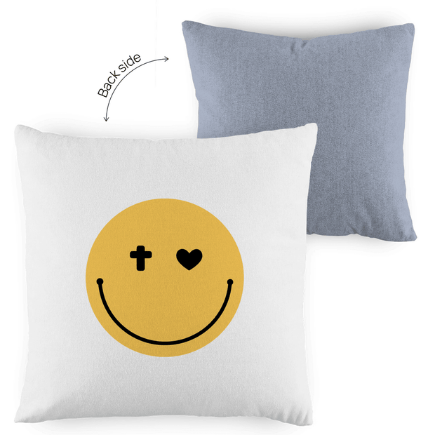 Kopfkissen zweifarbig "Smiley" - by-grace.store