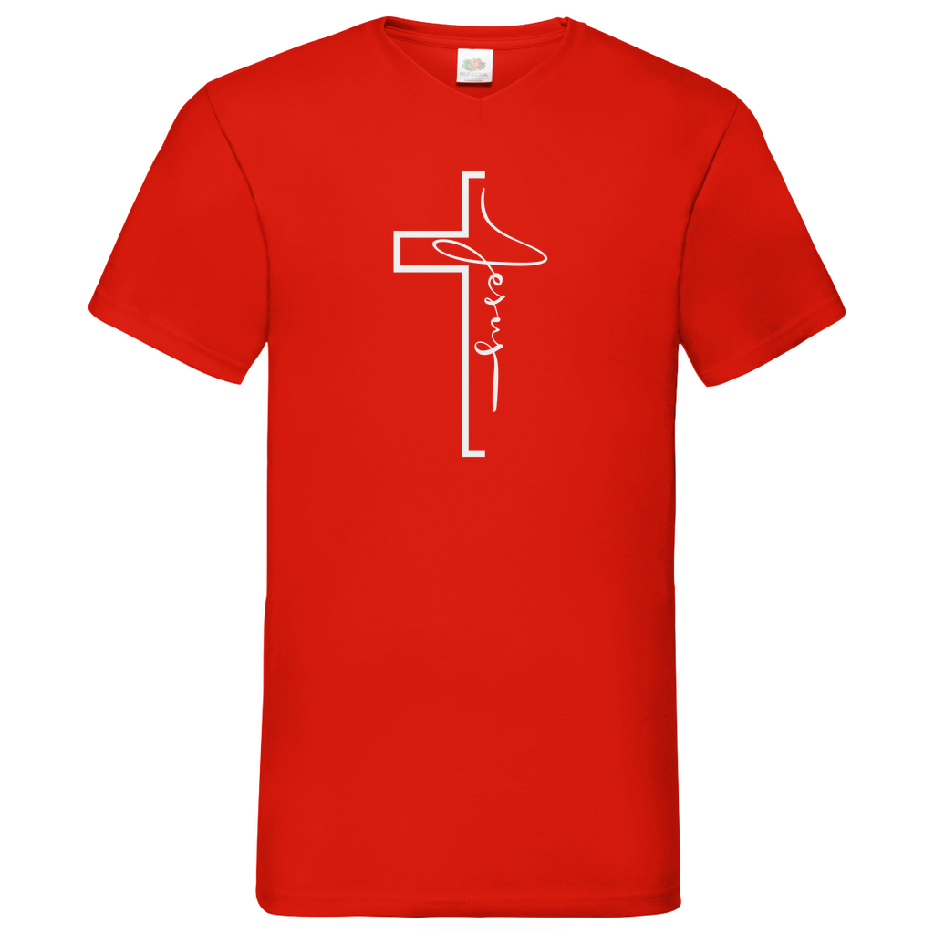 Herren Basic V-Neck T-Shirt 