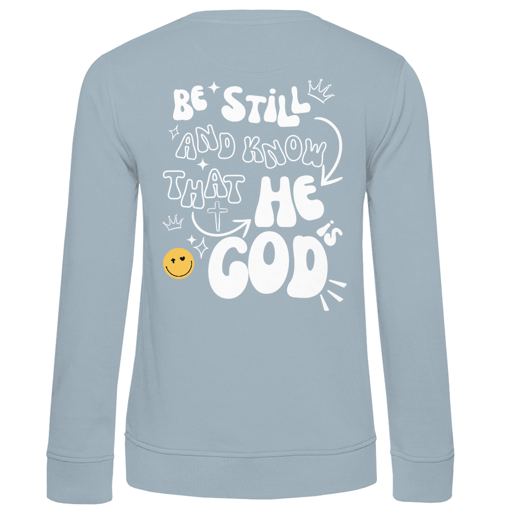 Damen Premium Bio Sweatshirt "He is God" - by-grace.store