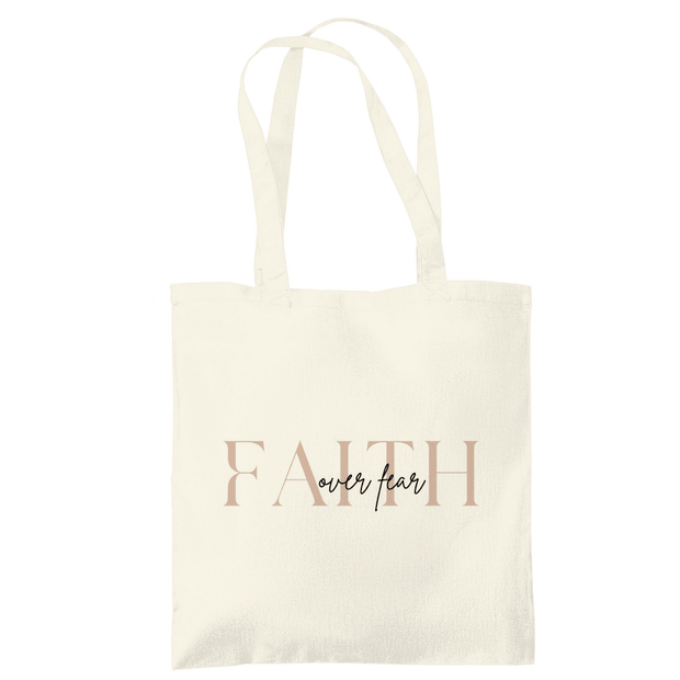 Tragetasche "Faith over Fear" - by-grace.store
