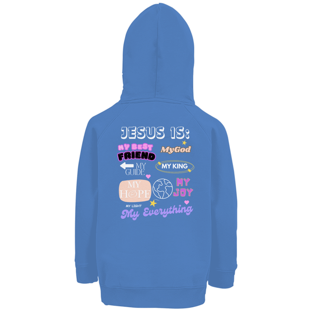 Kinder Premium Bio Hoodie "Jesus is" - by-grace.store