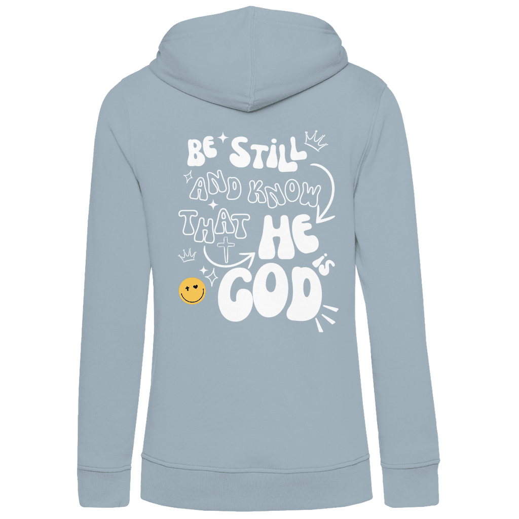 Damen Premium Bio Hoodie "He is God" - by-grace.store