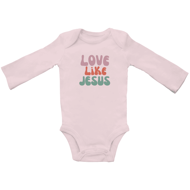 Baby Bio Bodysuite Langarm "Love,Like,Jesus" - by-grace.store