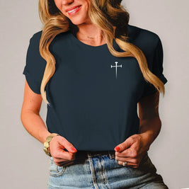 Damen T-Shirt Kreuz - by-grace.store