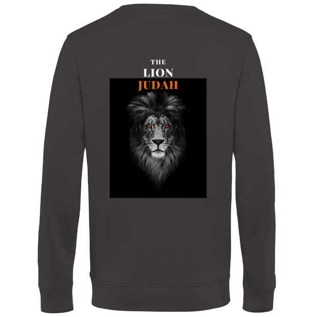 Herren Premium Bio Sweatshirt "Lion of Judah" - by-grace.store
