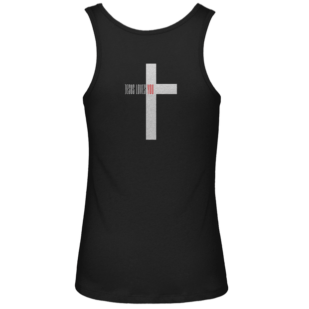 Damen Premium Organic Tank Top "Jesus loves you" - by-grace.store