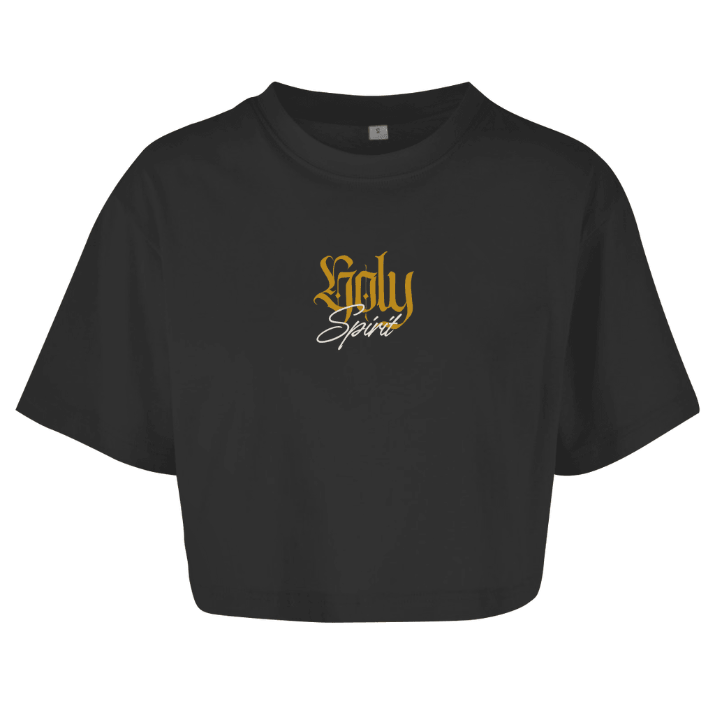 Damen Oversize Crop Top "Holy Spirit" - by-grace.store