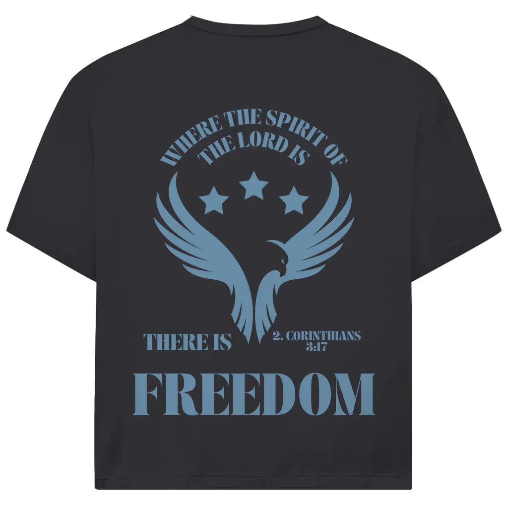 Freedom Oversize T-Shirt | 2. Korinther 3:17 | Vorder- & Rückendruck | JJ Streetwear